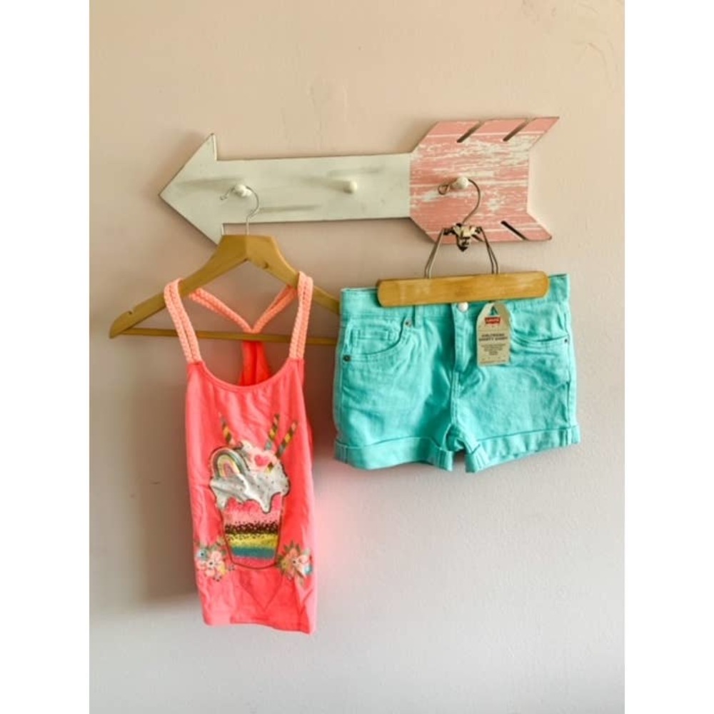 Girls tank top and shorts bundle size 12